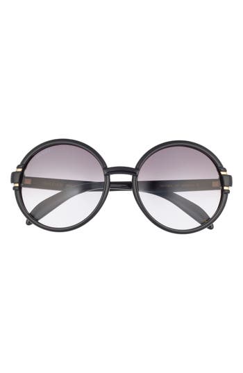 Gucci 58mm Fashion Round Sunglasses In Black