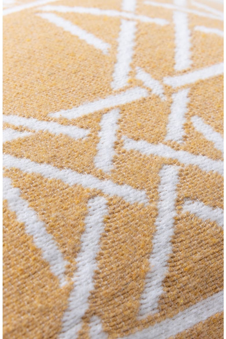 Lattice Work Decorative Throw Pillow, Alternate, color, YELLOW