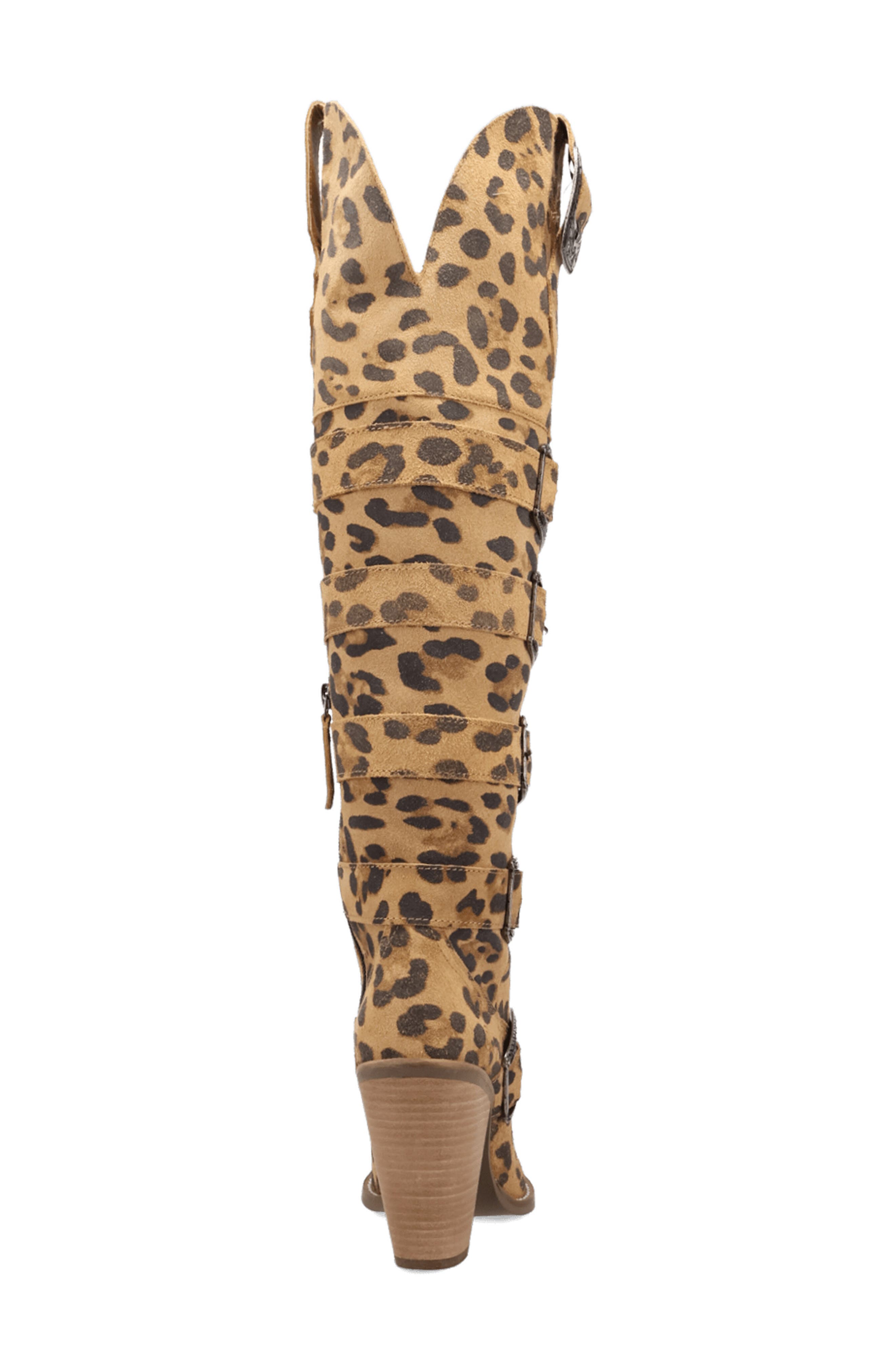Bucked Off Leopard Print Leather Western Boot, Alternate, color, LEOPARD