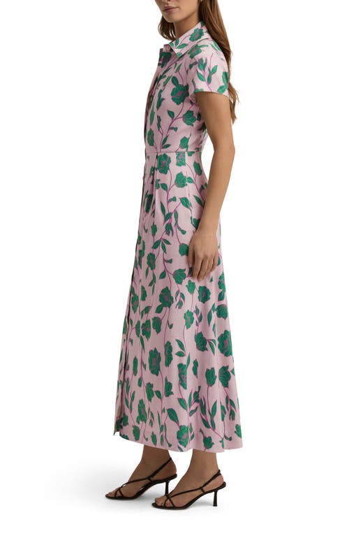 Shop Favorite Daughter Sunday Best Linen Blend Shirtdress In Wisteria Field Flower
