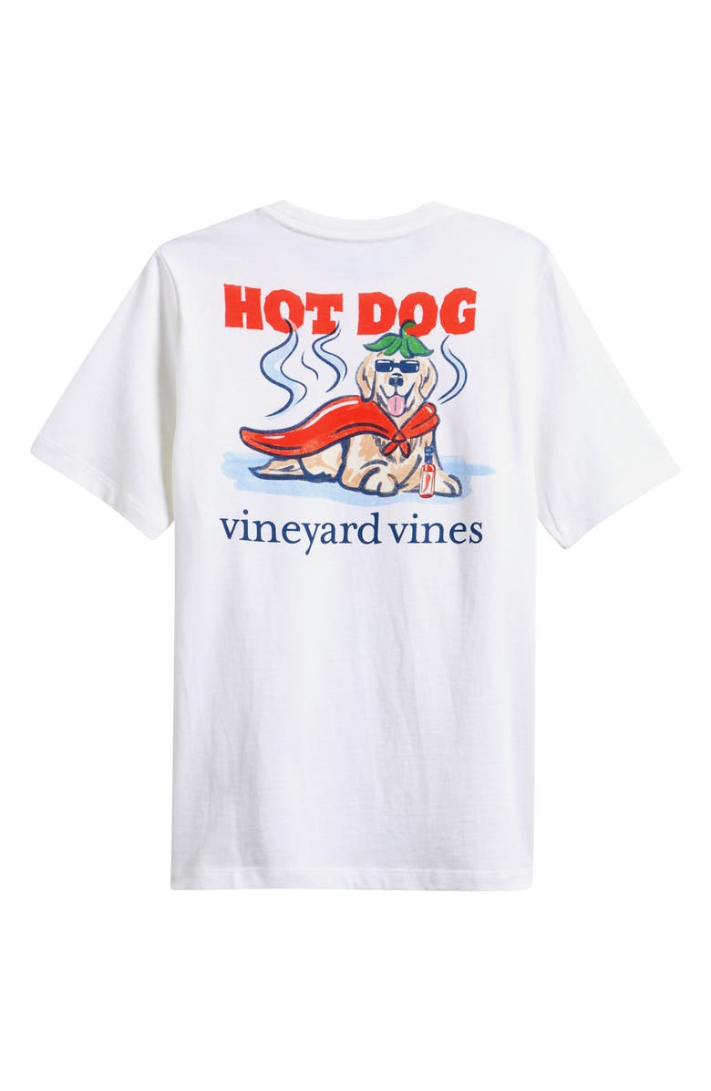 vineyard vines Kids' Hot Chili Dog Cotton T-Shirt, Alternate, color, White Cap