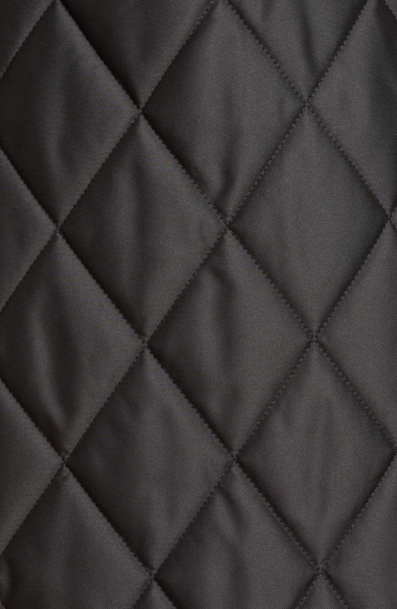 Burberry Ongar Monogram Motif Long Quilted Coat, Alternate, color, 