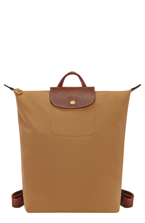 Longchamp Medium Le Pliage Backpack In Brown