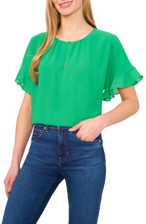 Flutter Sleeve Georgette Top