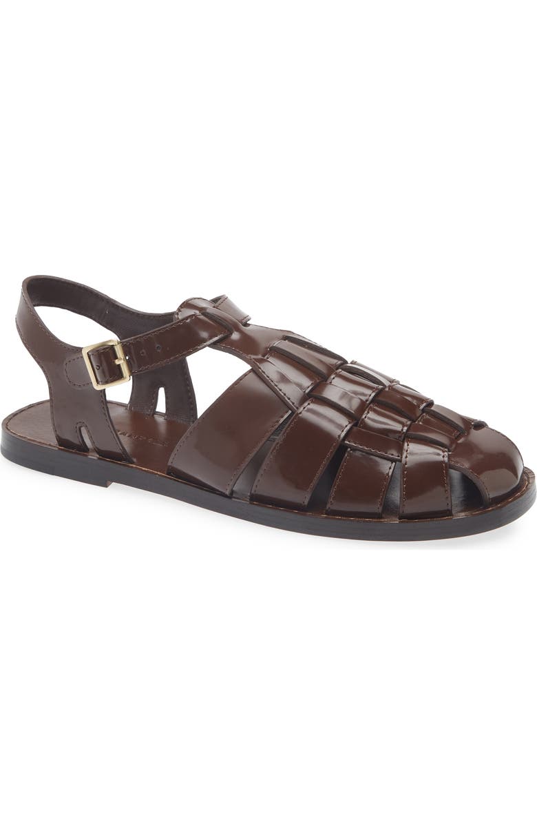 Loeffler Randall Max Caged Slingback Sandal, Main, color, Dark Brown