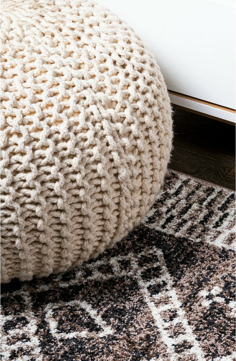 JONATHAN Y Tayri Modern  Geometric Area Rug, Alternate, color, Brown/Ivory