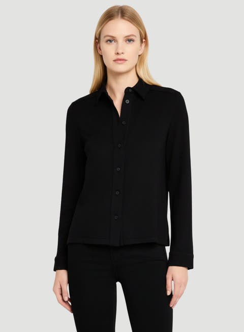 French Terry Long Sleeve Shirt Jacket