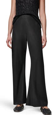 Donna Karan New York Linen Blend Ankle Wide Leg Pants