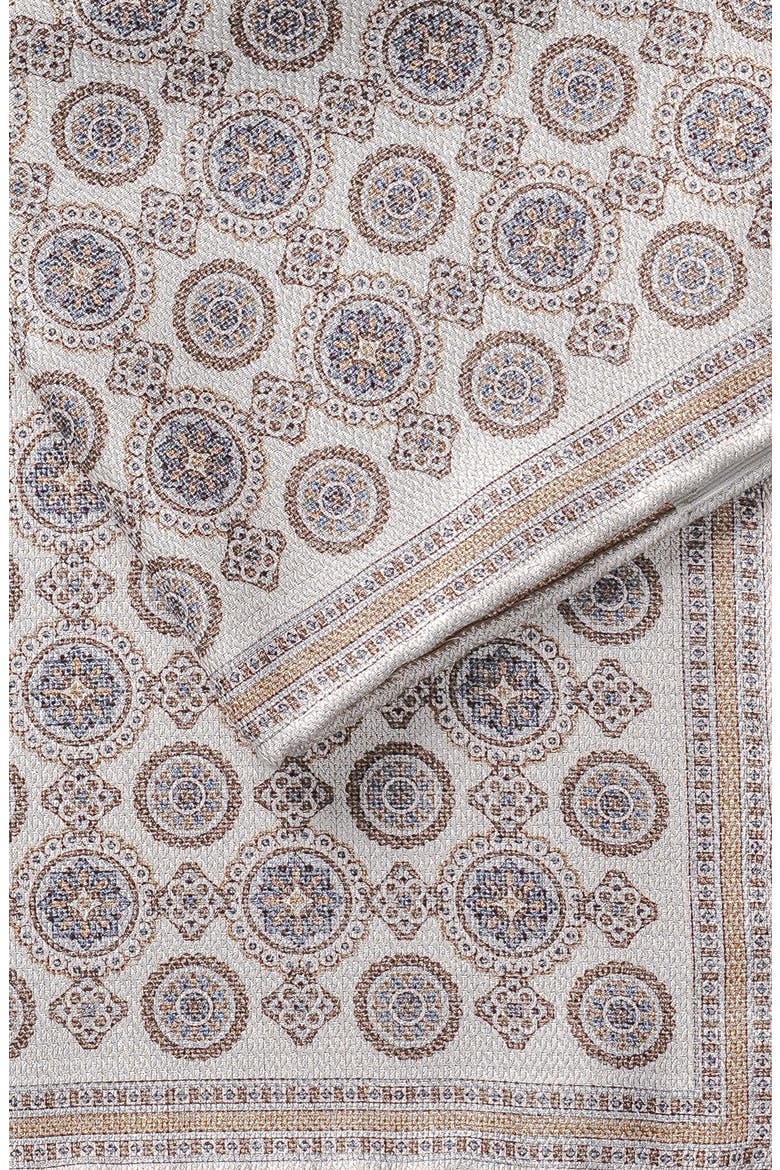 Selby Reversible Silk Pocket Square, Alternate, color, ECRU