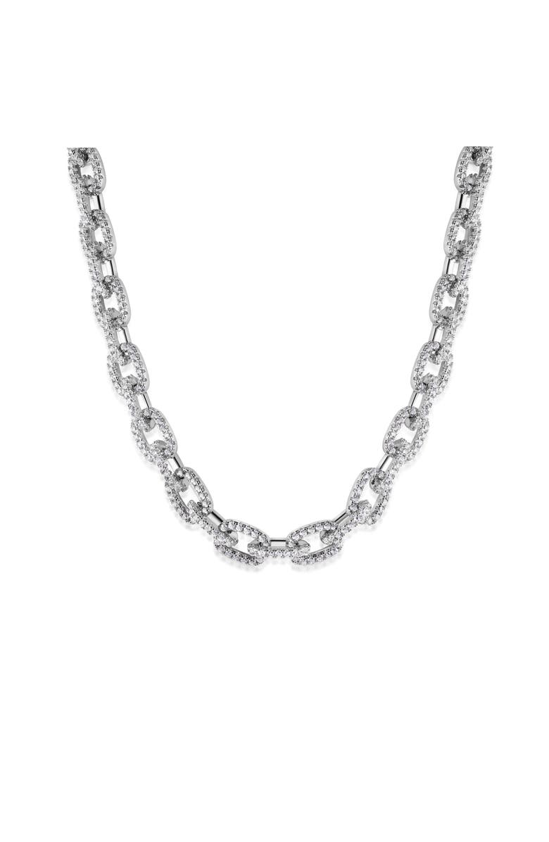 Mazin Jewels Ridgemont Necklace, Main, color, Silver