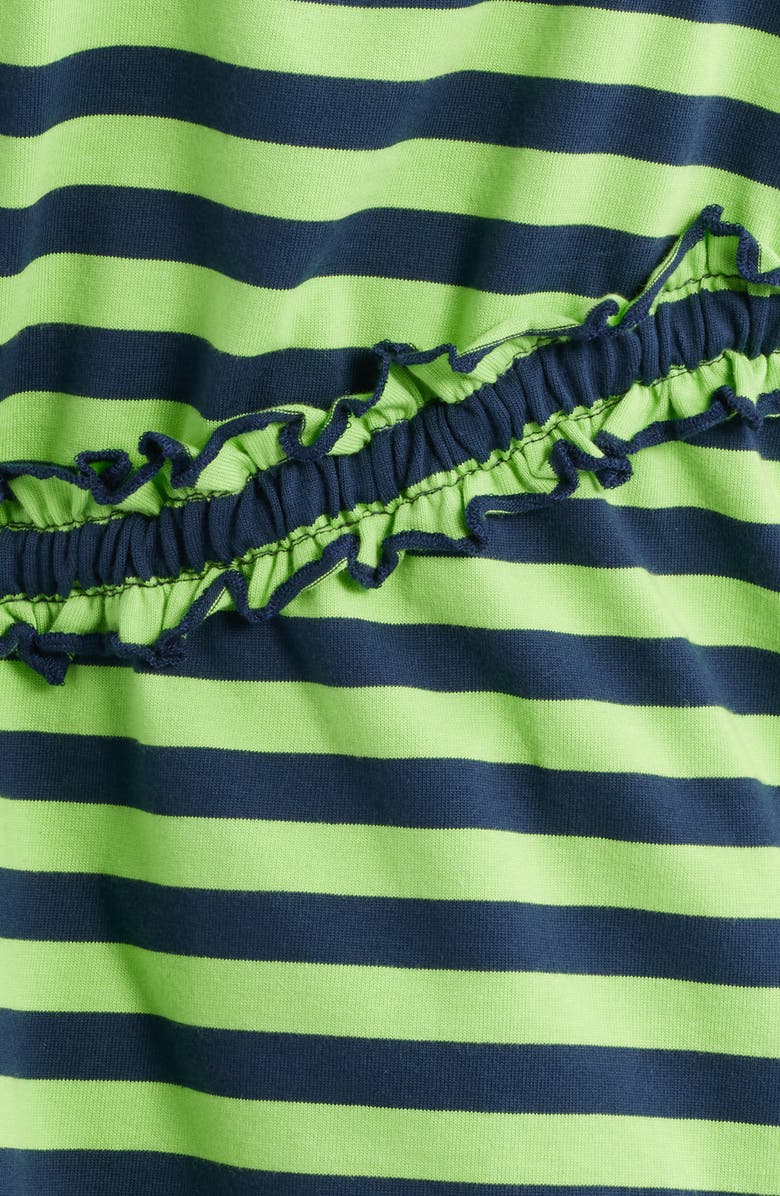 Damson Madder Prudie Stripe Ruffle Trim Top, Alternate, color, Lime