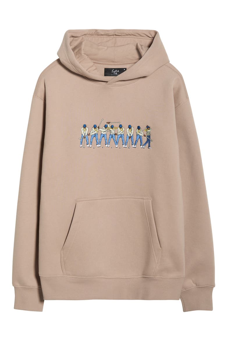 Sequence Embroidered Hoodie, Alternate, color, TAUPE