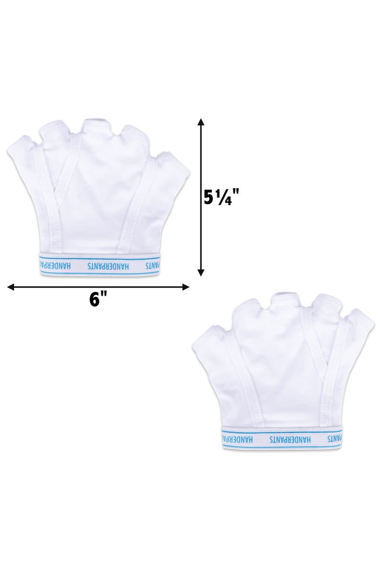 White Fingerless Cotton Gloves, Alternate, color, Multicolored