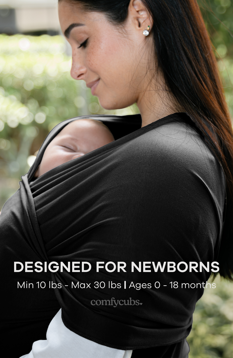 Comfy Cubs Baby Wrap Carrier, Alternate, color, Black