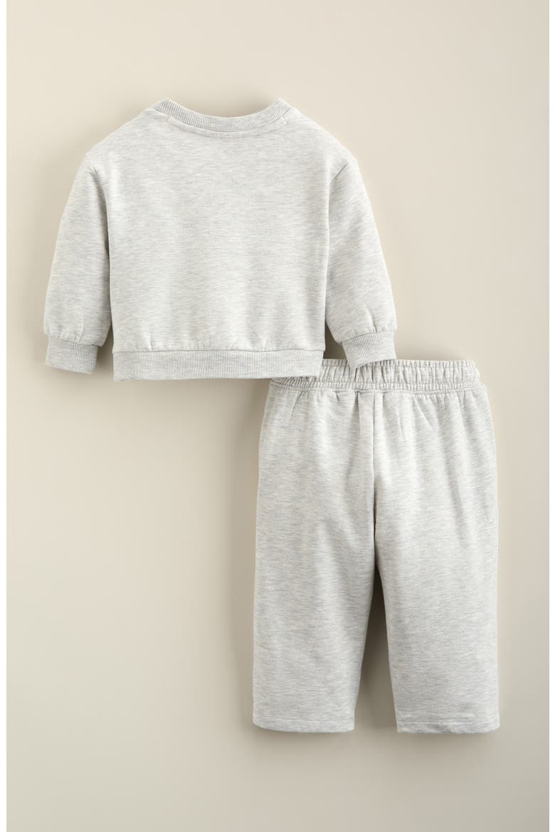 Sporty Graphic Sweatshirt & Pants Set, Alternate, color, GREY LIGHT HEATHER CAR- GREY