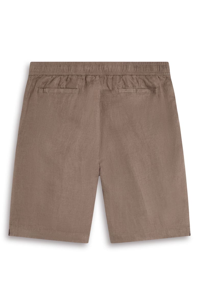 Bugatchi Trent Drawstring Linen Shorts, Alternate, color, Olive