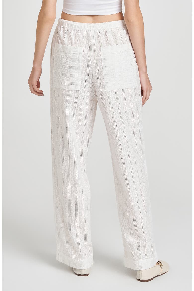Eve Cotton Eyelet Drawstring Pants, Alternate, color, IVORY