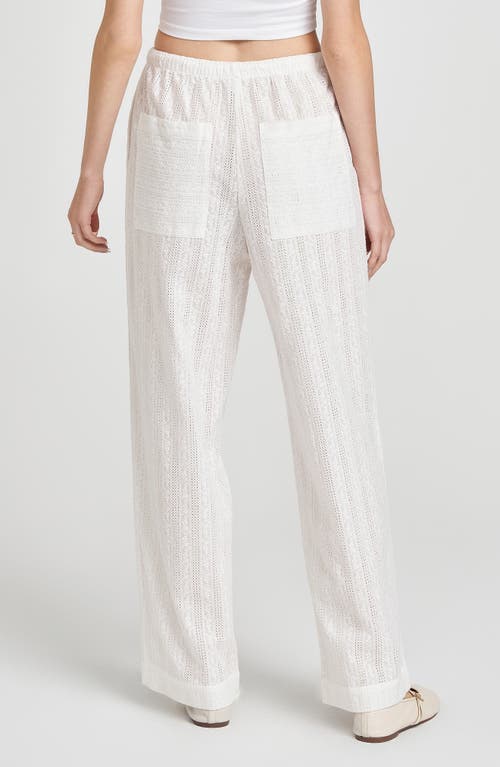 WAYF WAYF EVE COTTON EYELET DRAWSTRING PANTS 