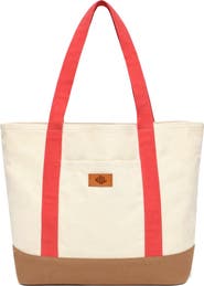 New Amsterdam Leatherworks Kylee Colorblock Canvas Tote