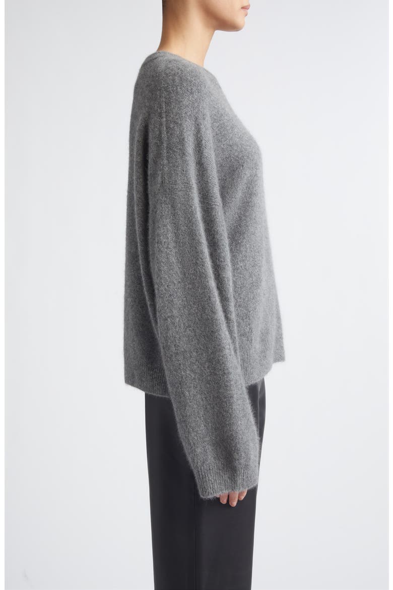 Tristan Loose Fit Mercerized Wool & Yak Hair Blend Sweater, Alternate, color, ANTHRACITE MELANGE
