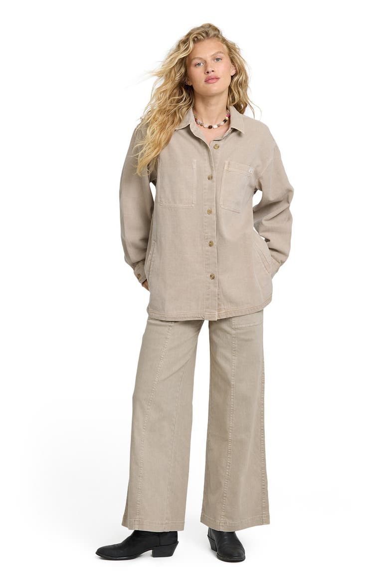 Rival High Waist Wide Leg Jeans, Alternate, color, COBBLESTONE