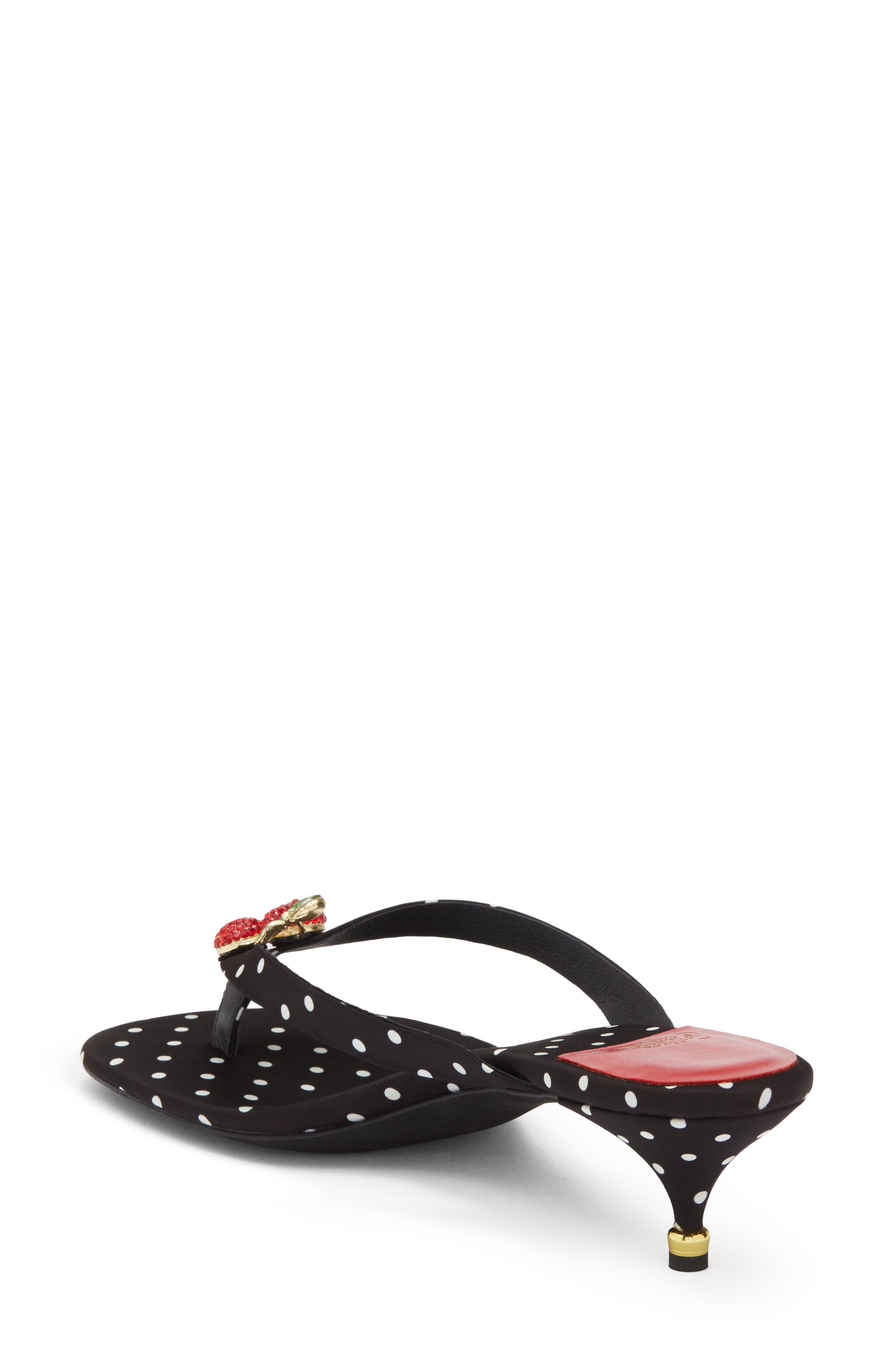 Jeffrey Campbell QT-Pie Flip Flop, Alternate, color, Black White Polka Dots