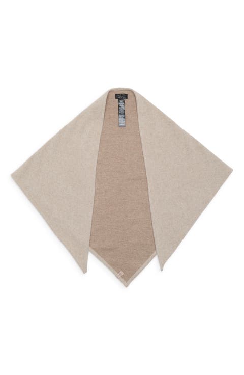 Kristie Reversible Wool Triangle Shawl