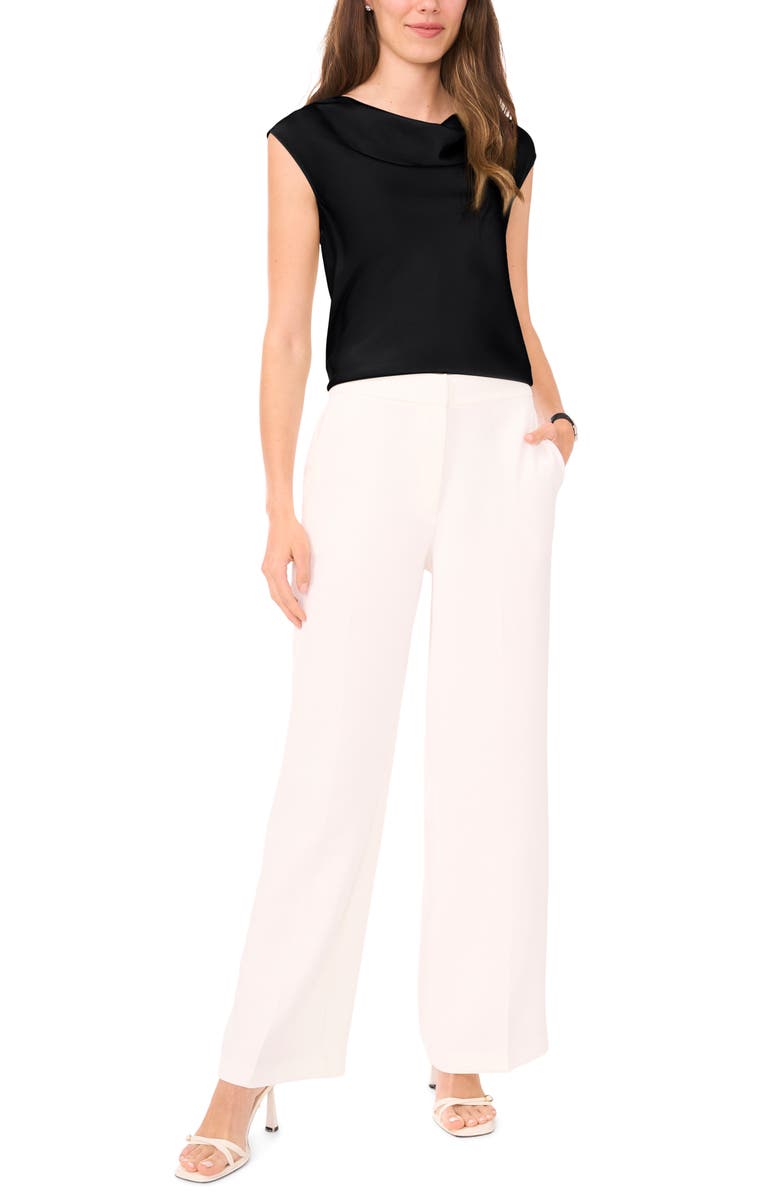 Halogen<sup>®</sup> Cowl Neck Sleeveless Top, Alternate, color, Rich Black 060