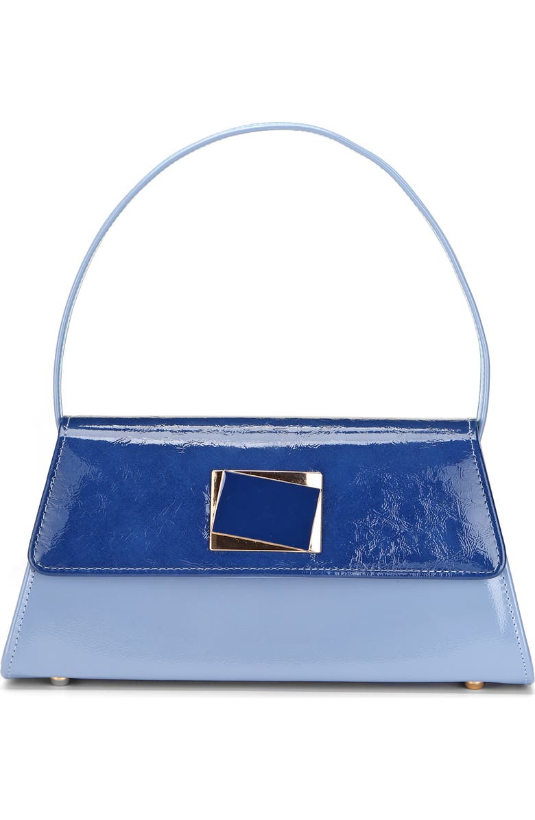 NINETY UNION Patent Faux Leather Handbag, Main, color, Blue Multi