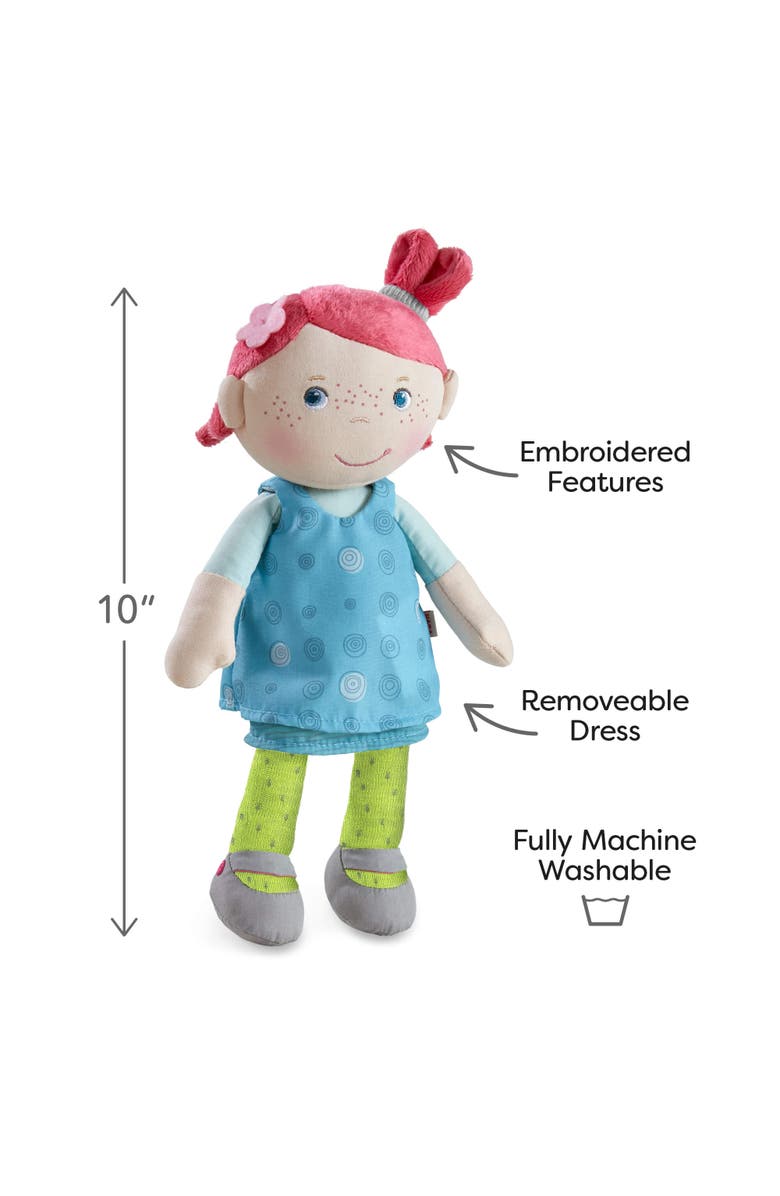 HABA Snug Up Philine - 10" Soft Doll with Embroidered Face Machine Washable - Perfect First Doll and Stuffed Cuddle Companion for 18 Months and Up, Alternate, color, Multi