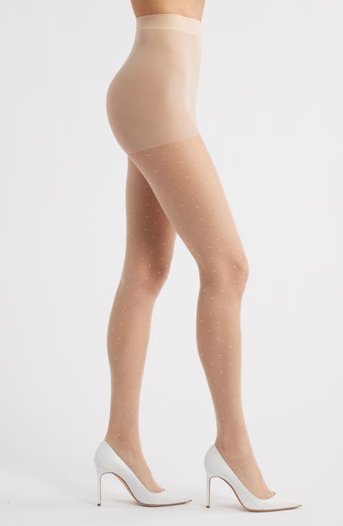 Nordstrom Polka Dots Tights In Beige Almond