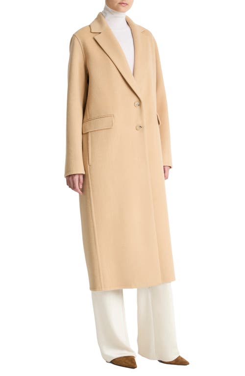 Vince Classic Wool Blend Coat In Nude