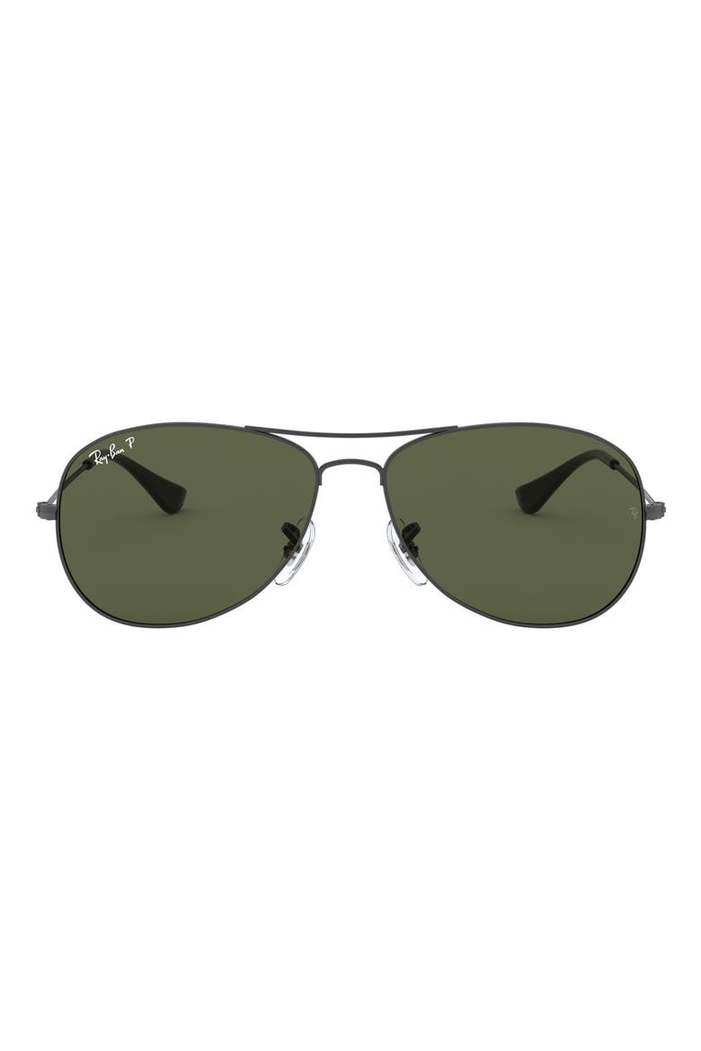 'New Classic Aviator' 59mm Polarized Sunglasses, Alternate, color, POL GRN