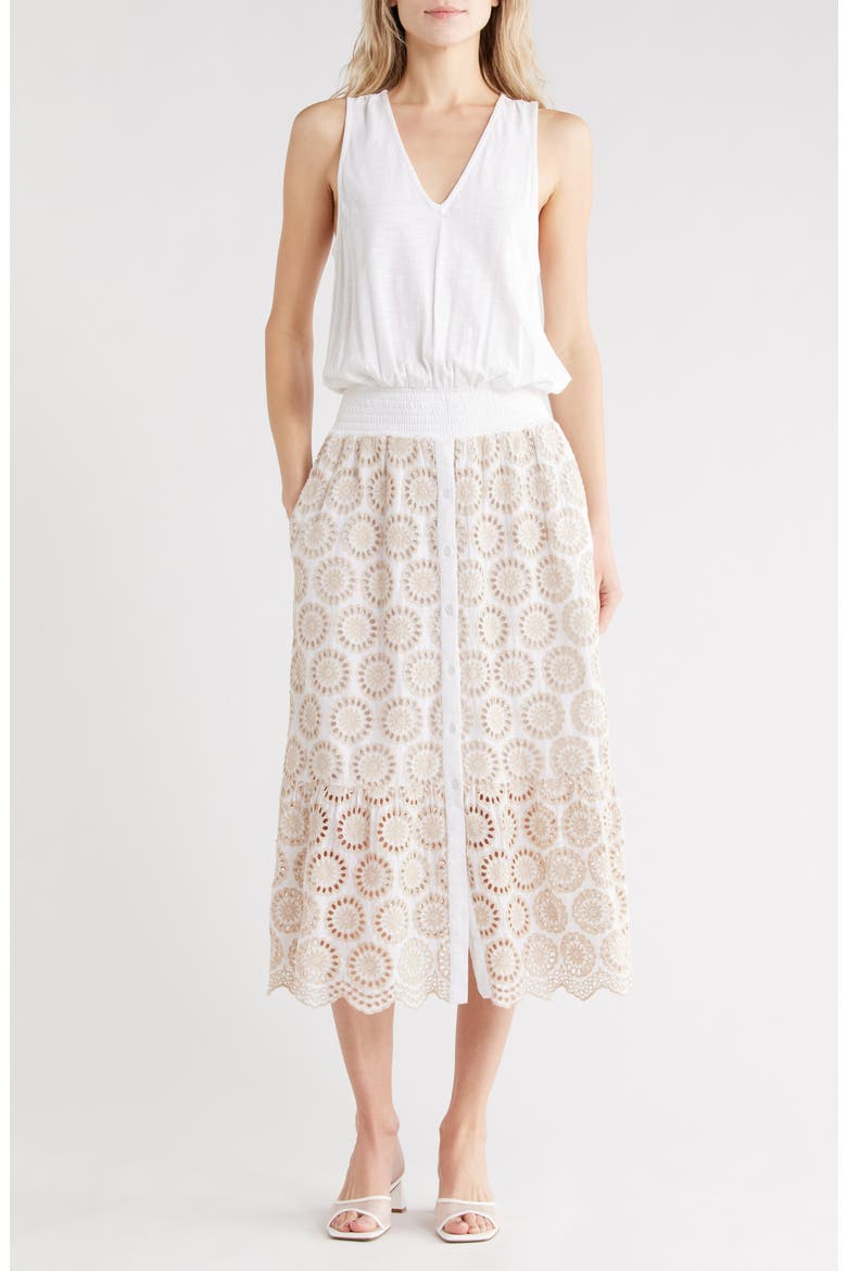Avril Maxi Dress, Main, color, IVORY SLUB EYELET