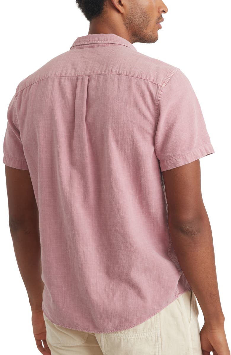 Marine Layer Selvage Pocket Short Sleeve Button-Up Shirt, Alternate, color, 