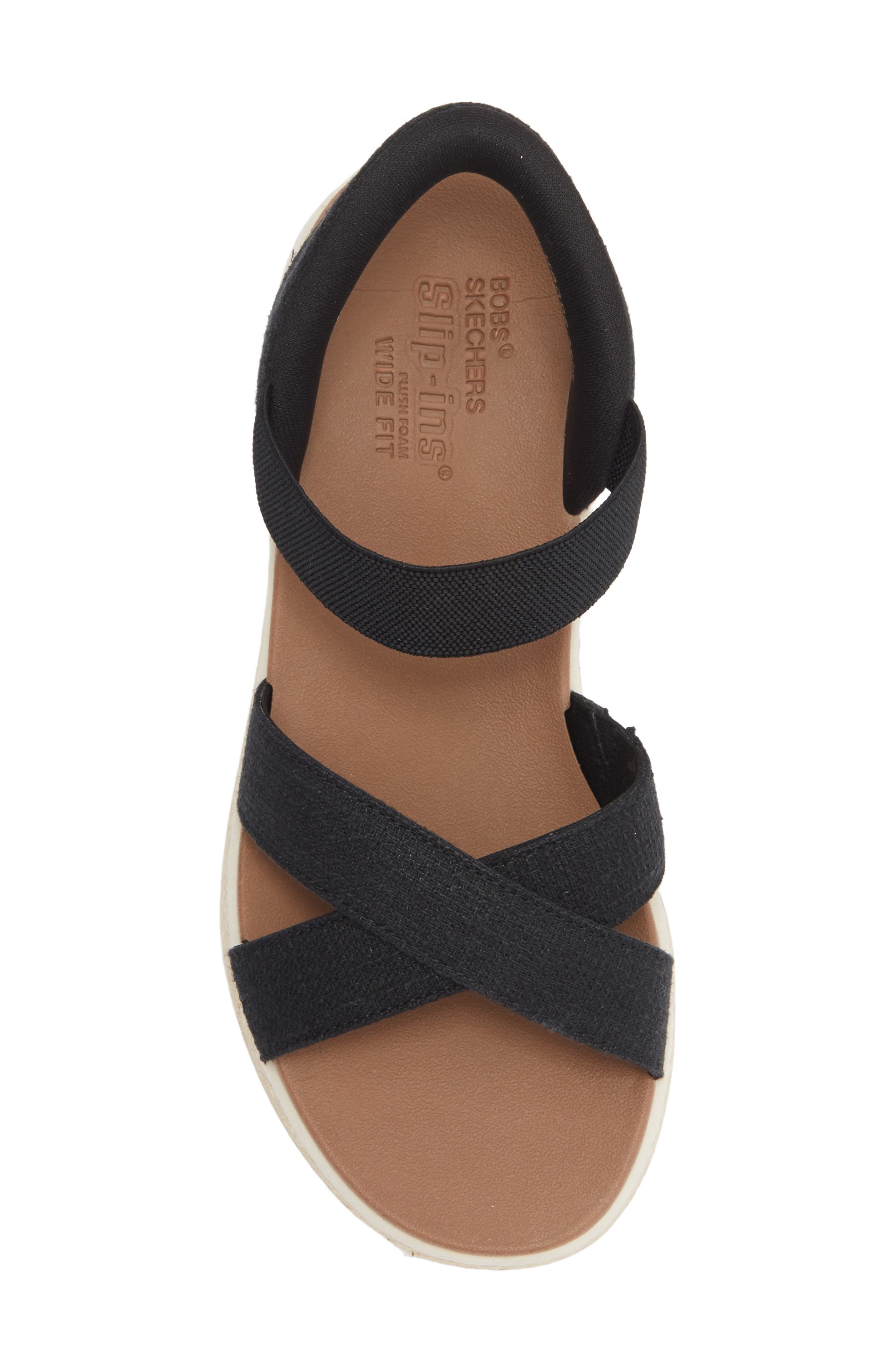 SKECHERS Slip-ins<sup>®</sup> BOBS<sup>®</sup> Slip-On Sandal, Alternate, color, Black