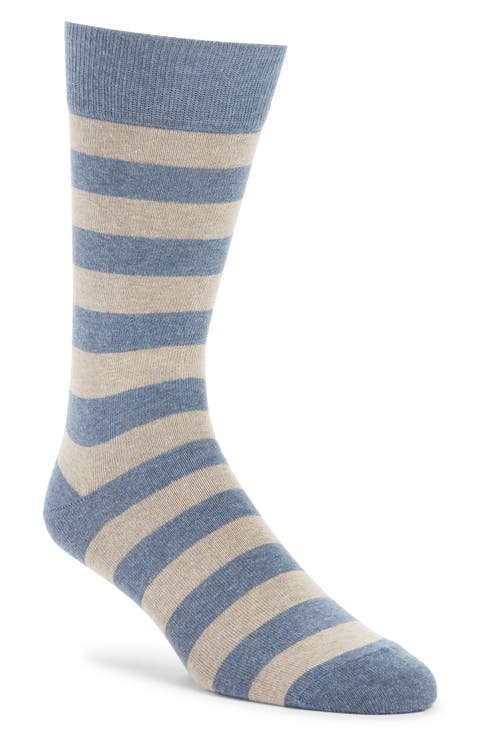 Stripe Cotton Blend Socks