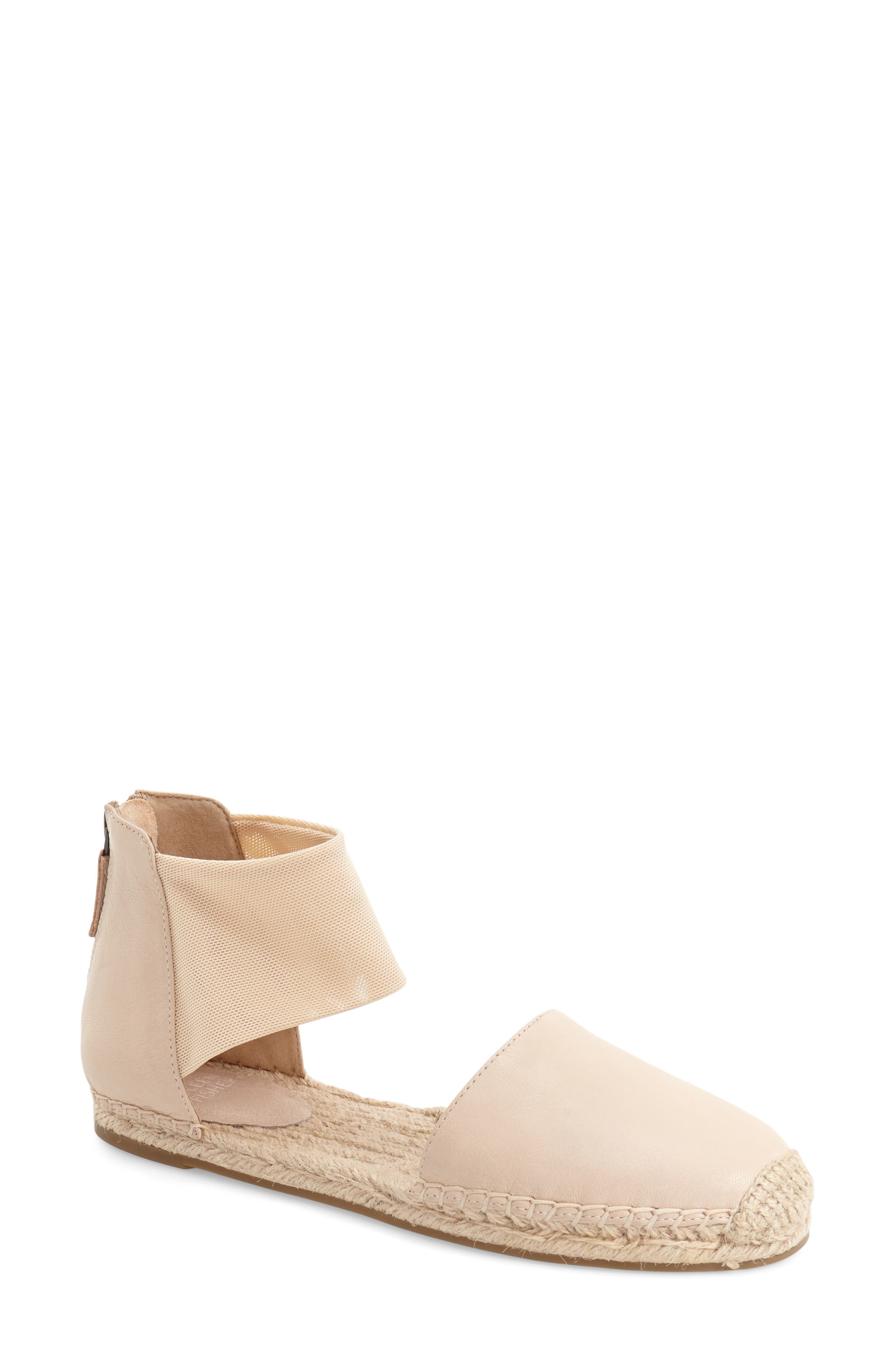 'Coy' Espadrille Skimmer Flat, Alternate, color, DESERT LEATHER