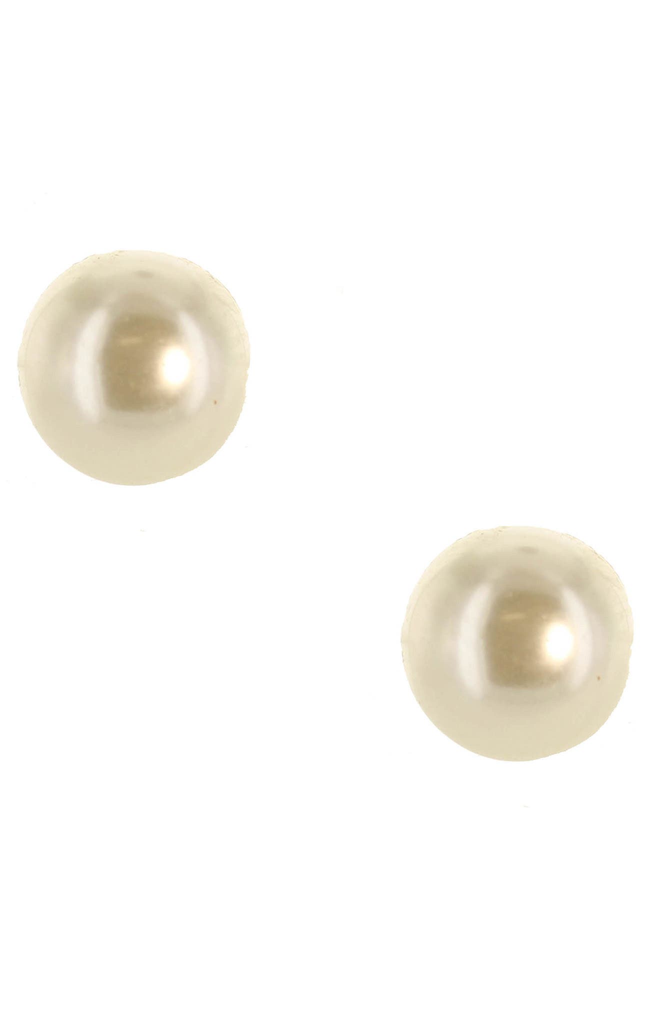 Imitation Pearl Stud Earrings