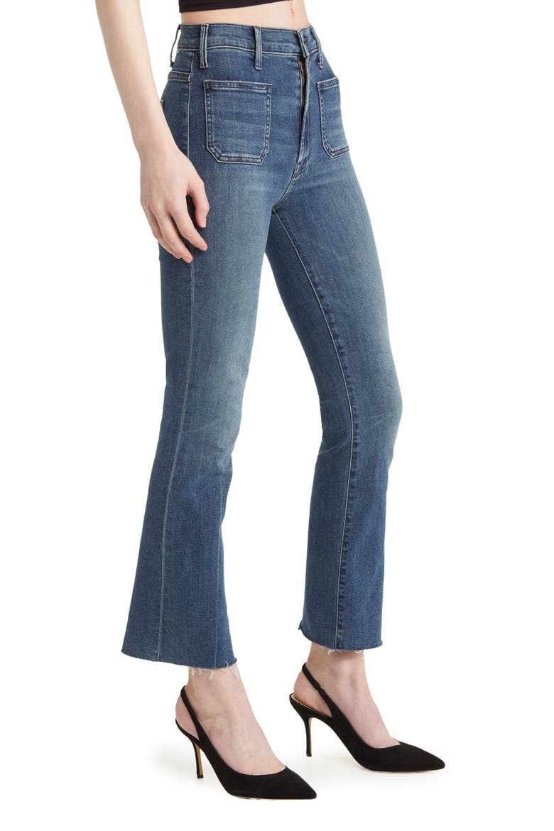 The Hustler Patch Pocket High Waist Ankle Flare Jeans, Alternate, color, HEALING JAR