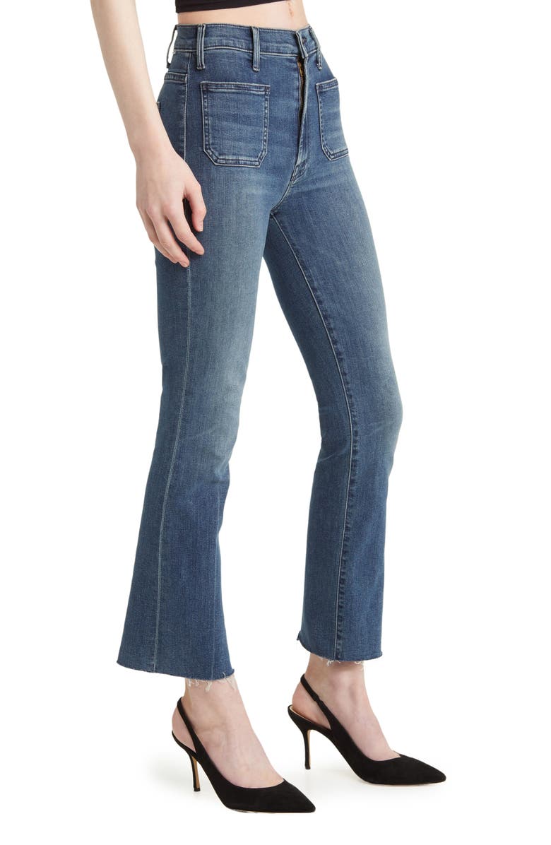 MOTHER The Hustler Patch Pocket High Waist Ankle Flare Jeans, Alternate, color, Healing Jar