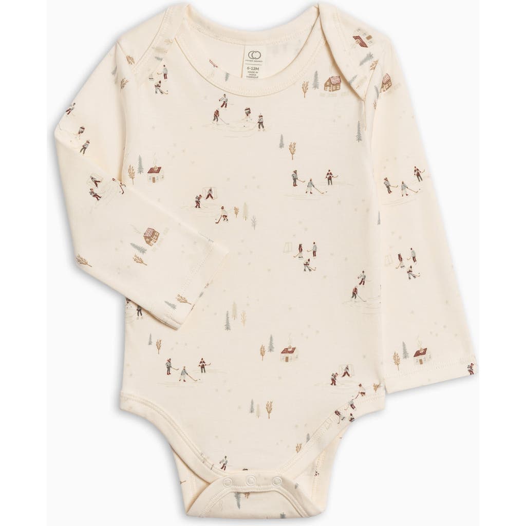 Colored Organics Kids' Organic Holiday River Bodysuit In Neutral