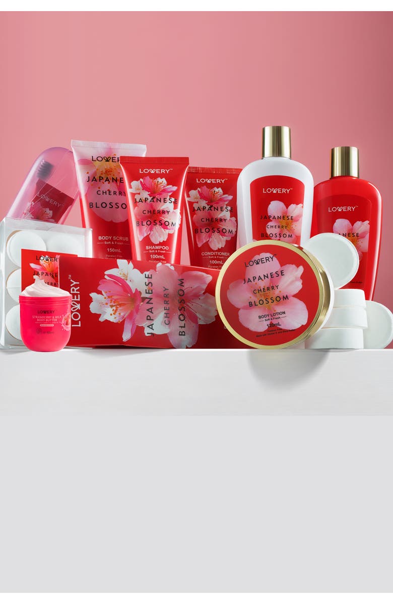 Lovery 26-Piece Bath & Body Cherry Blossom Spa Set, Alternate, color, NO COLOR