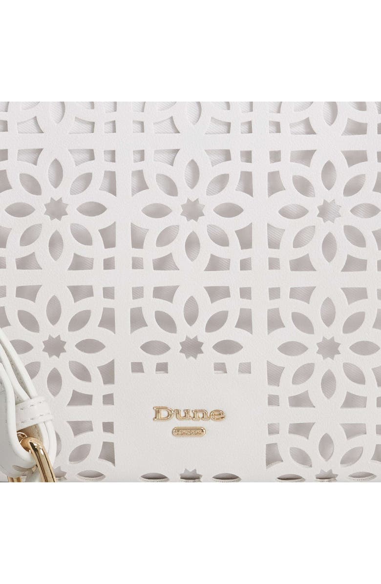 Dune London Delaser Faux Leather Tote, Alternate, color, White