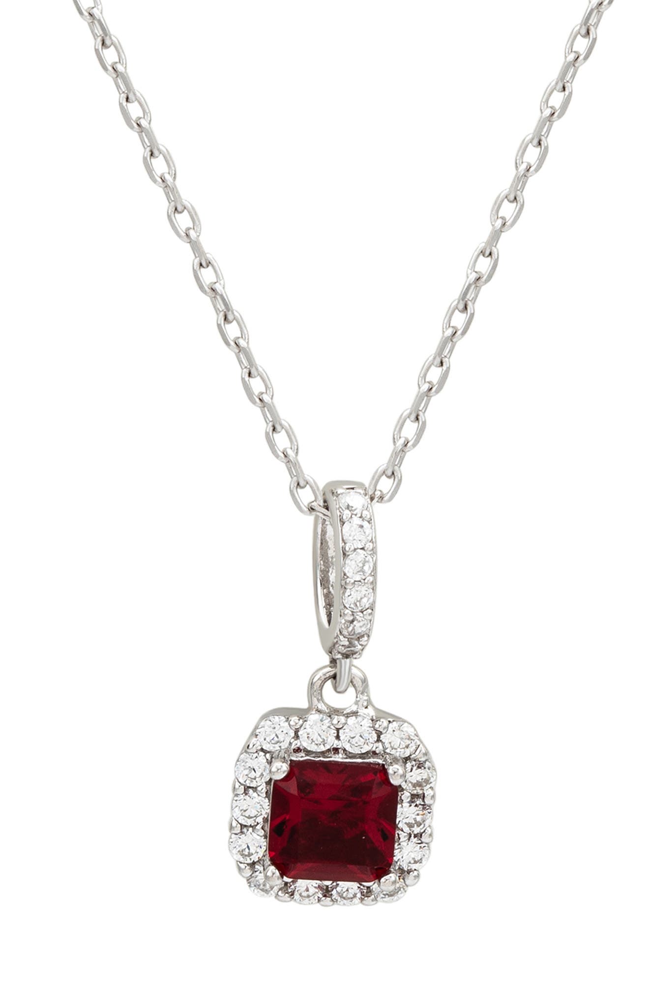 SUZY LEVIAN Asscher Cut Pendant Necklace