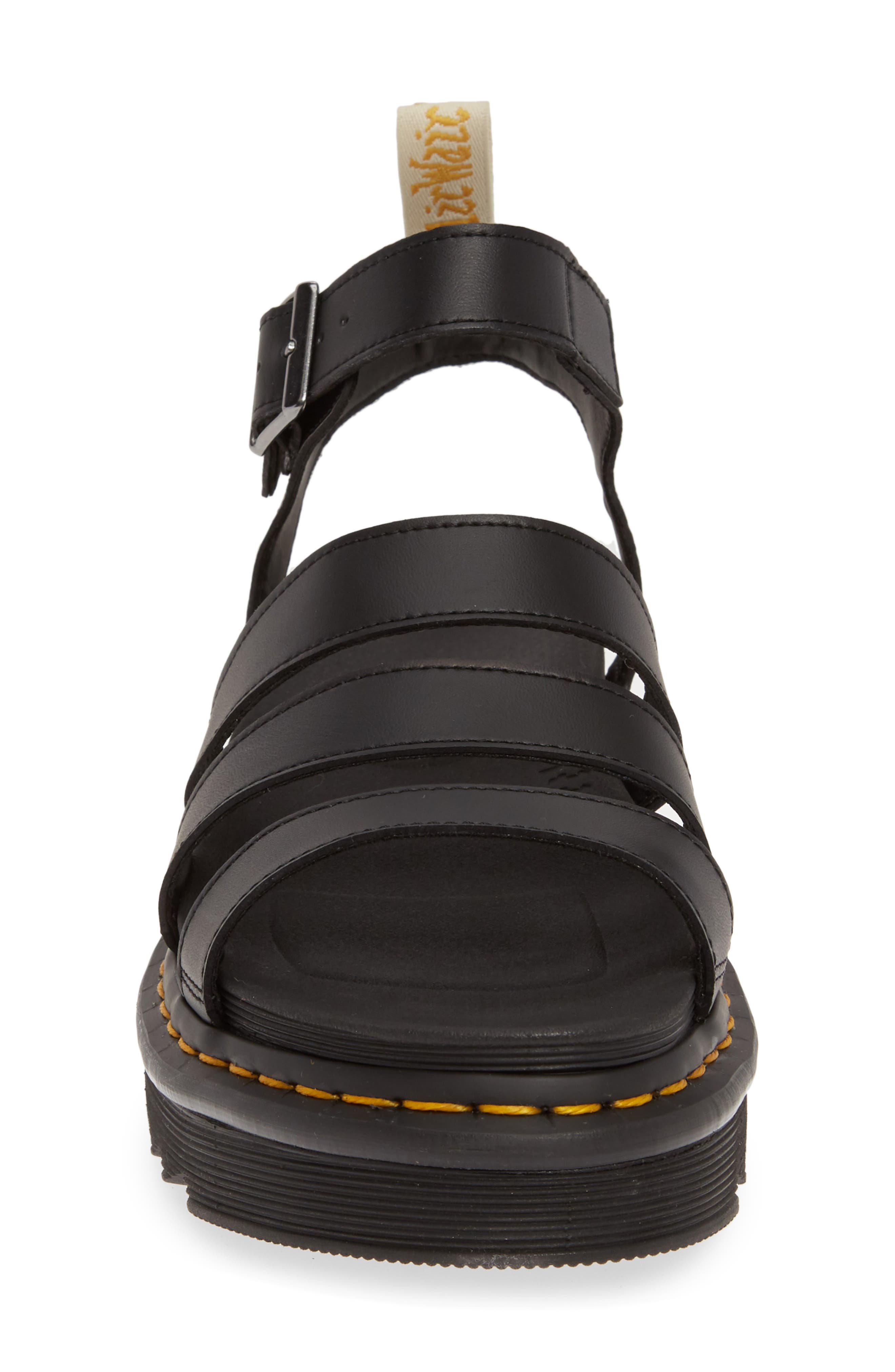 Blaire Sandal, Alternate, color, BLACK VEGAN LEATHER