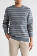 WEATHERPROOF VINTAGE Fuzzy Stripe Crewneck Sweater