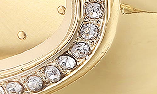 Jessica Simpson Crystal Heart Ring Watch In Gold