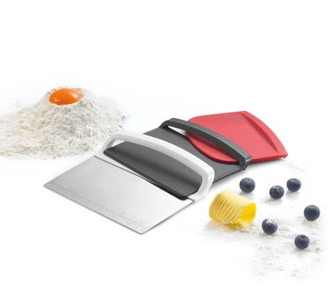 Scraper 3 Pc Set Dough Cutter, Curved Edge And Flat Edge Scraper