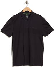BOSS Philix Pima Cotton Quarter Zip Knit Polo